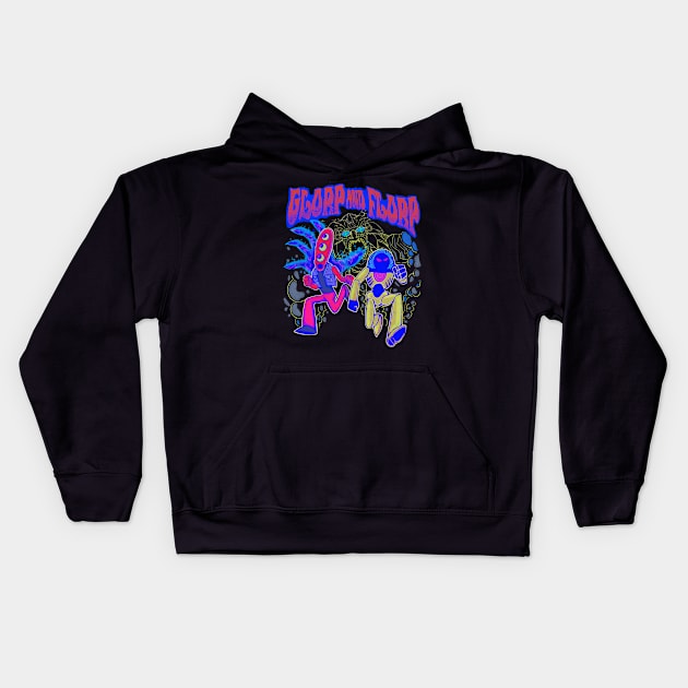 Run Like Hell- Electric Blue Colorway Kids Hoodie by Mind Reaper